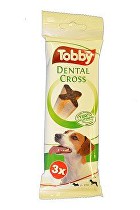 Pochúťka dentálna TOBBY DENTAL CROSS S-M 70g 3ks + Množstevná zľava