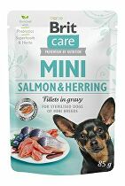 Brit Care Dog Mini Salmon&Herring steril fillets 85g + Množstevná zľava 5 + 1 ZADARMO