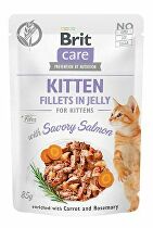 Brit Care Cat Fillets in Jelly Kitten with Salmon 85g + Množstevná zľava