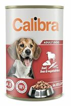 Calibra Dog konz.hovädzie+pečeň+zel. v želé 1240g NEW + Množstevná zľava