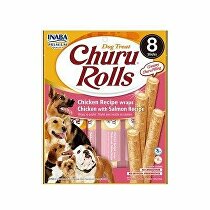 Churu Dog Rolls Kuracie mäso s lososom 8x12g + Množstevná zľava